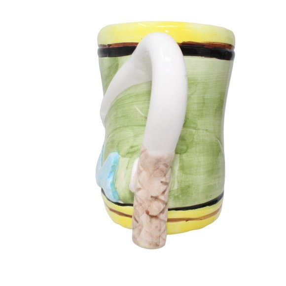 Vintage 1992 Fisherman Boot Coffee Mug Fishing Pole Handle E&B Giftware Company - Picture 5 of 10